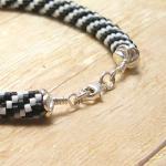 Bead Crochet Bracelet, Blac..
