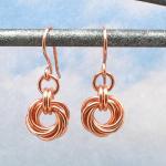 Copper Earrings, Mobius Fl..