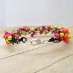 Wire Crochet Bracelet, Neon..