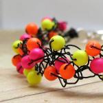 Wire Crochet Bracelet, Neon..